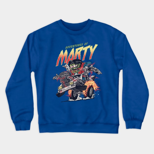 adventures of marty Crewneck Sweatshirt by art of gaci